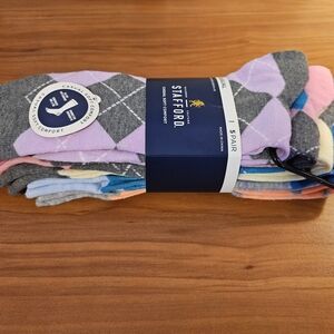 Stafford Men's Argyle Socks - Gray and Purple